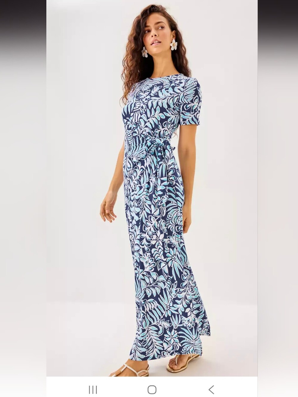 Chace Sapphire Pool Summer Shorelines Maxi Dress